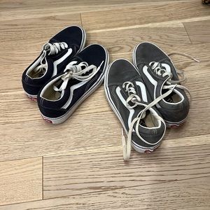 Vans shoes pair of blue and pair of gray